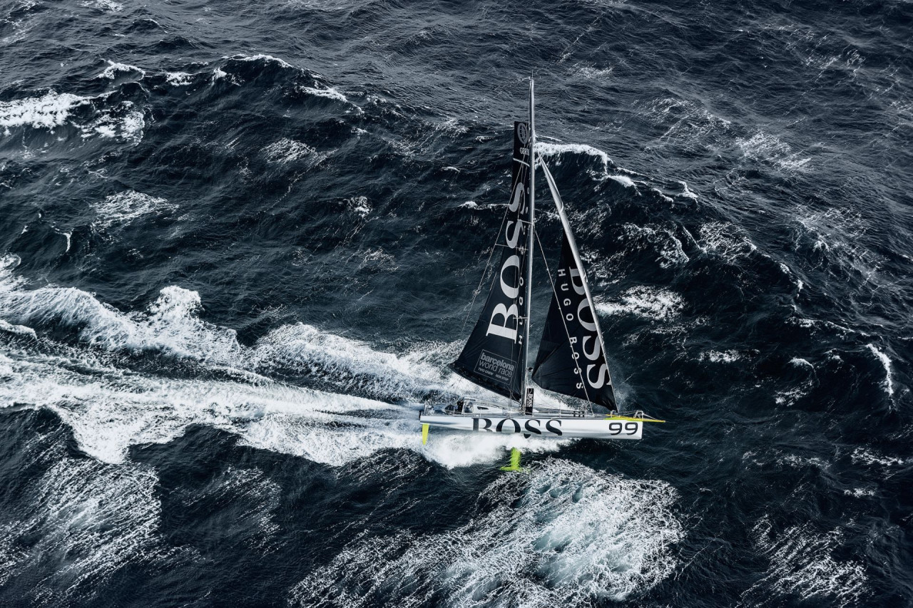 HUGO BOSS DISMASTED IN THE SOUTH ATLANTIC