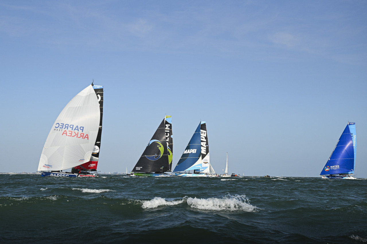 Départ de l'étape 2 de The Ocean Race Europe à portsmouth